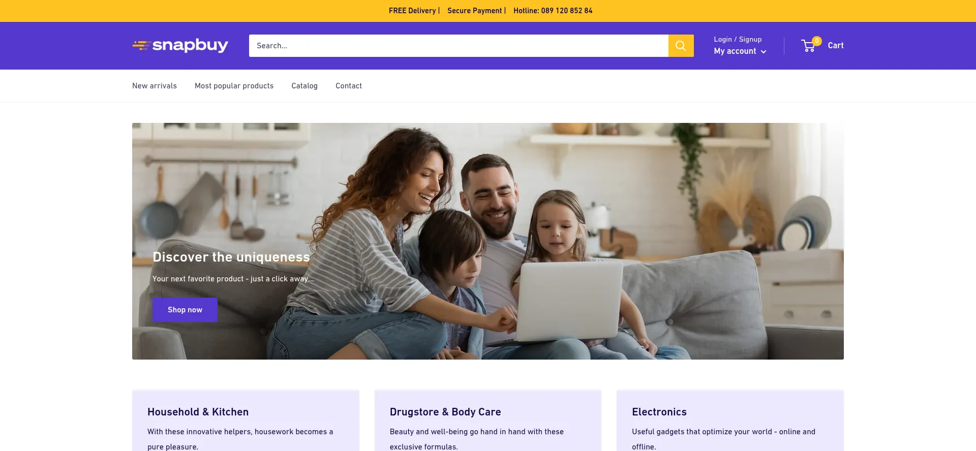 Website screenshot of Snapbuy.us