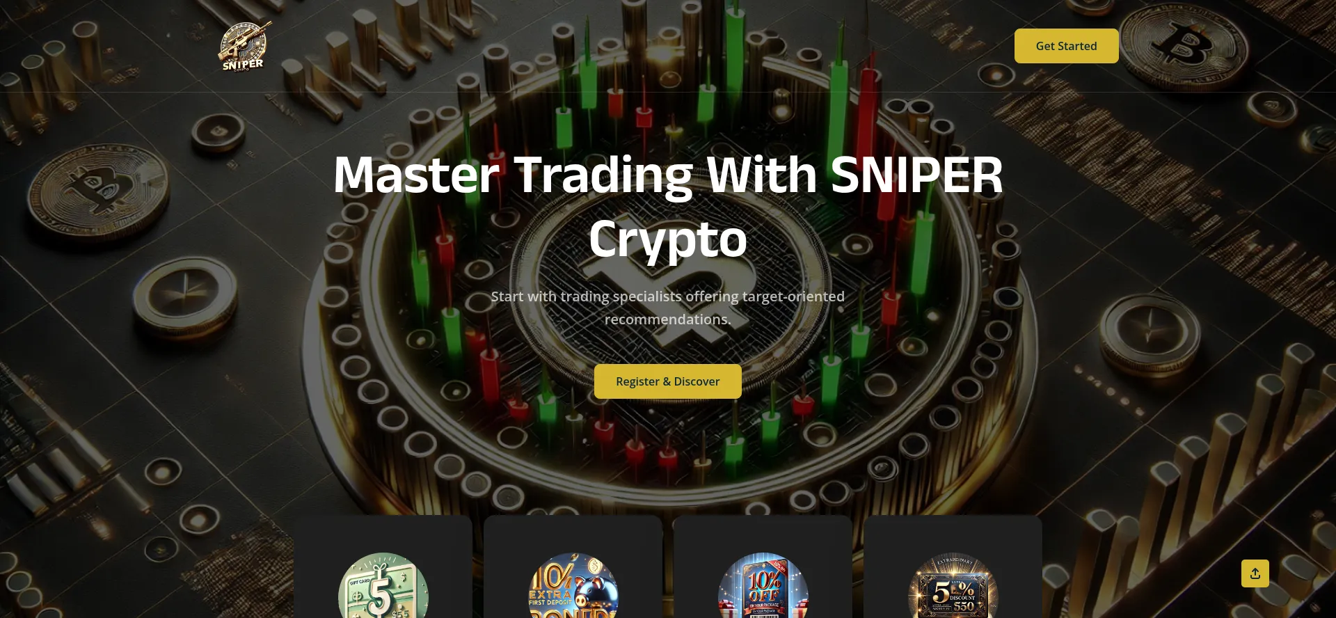 Website screenshot of Sniper-crypto.com