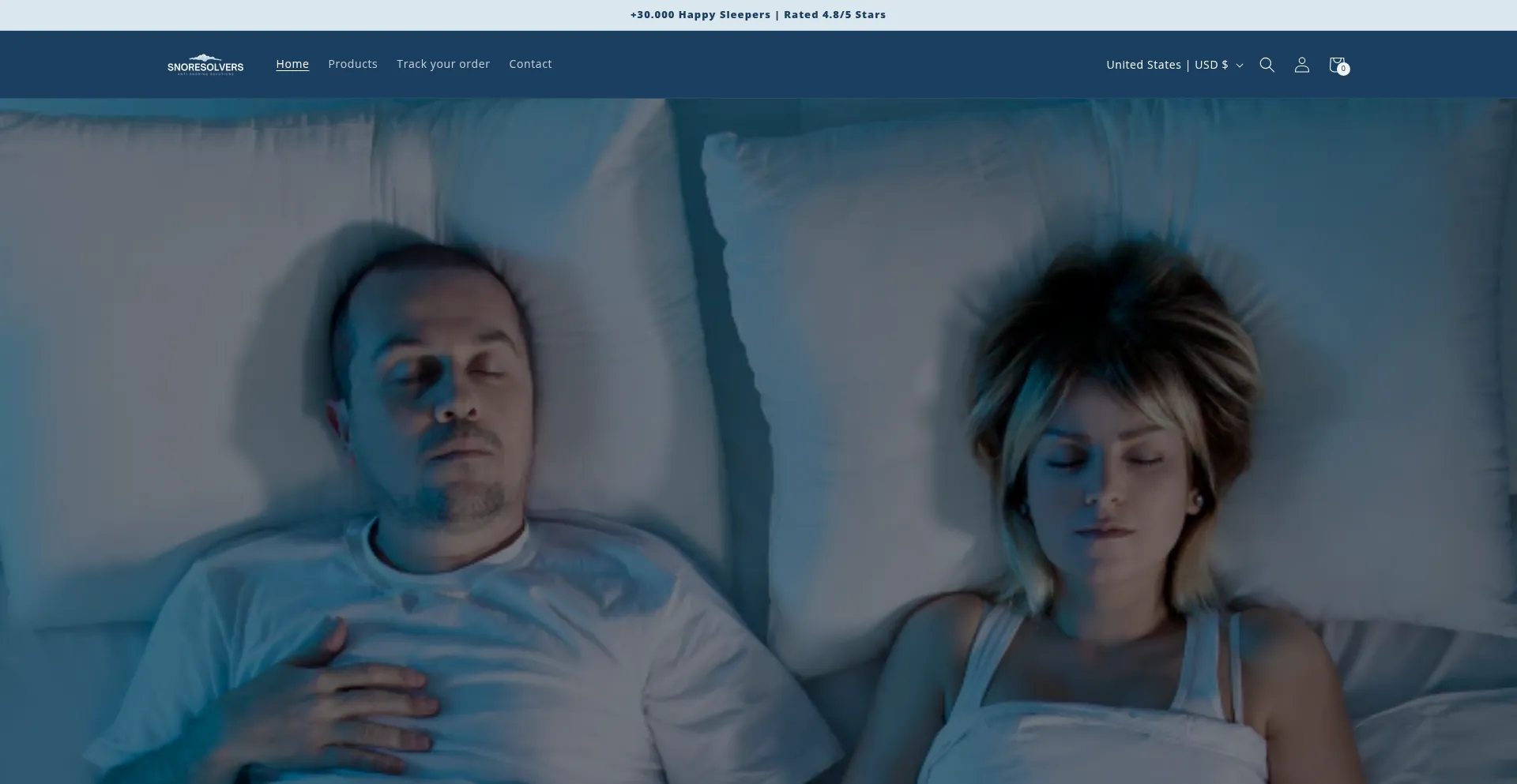 Website screenshot of Snoresolvers.co