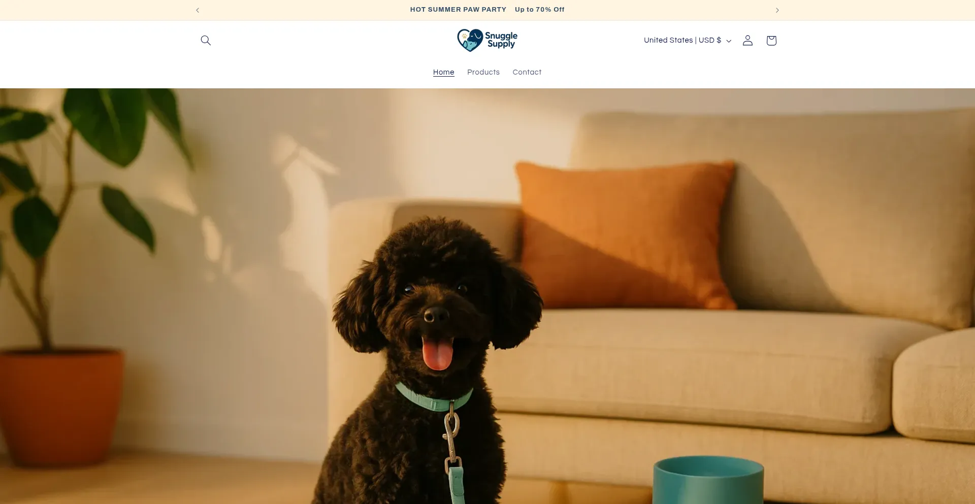 Website screenshot of Snuggle-supply.com