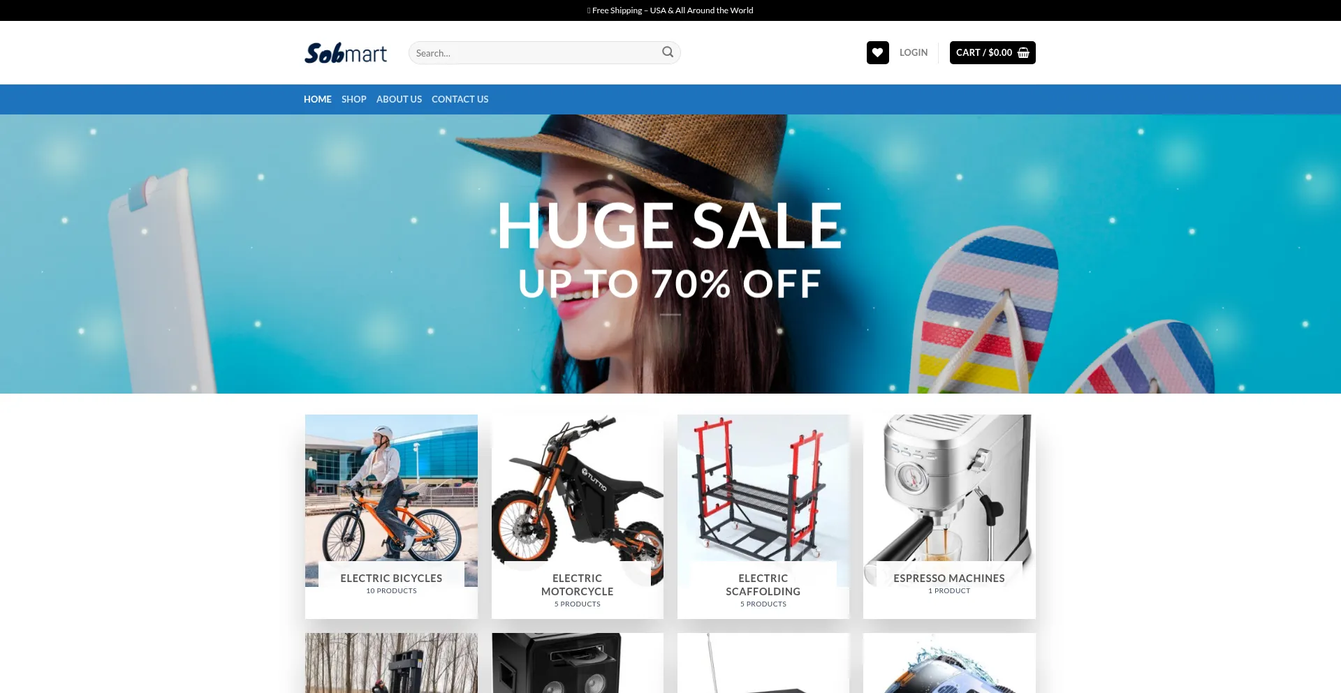 Website screenshot of Sobmart.com