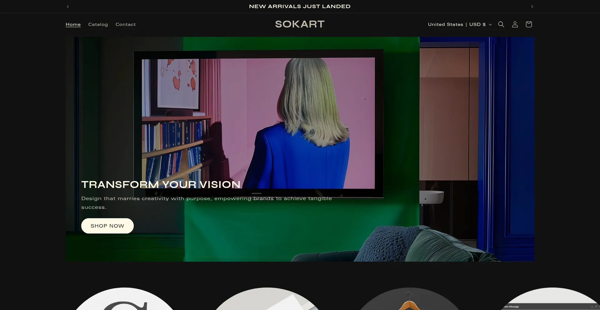 Website screenshot of Sokart.agency