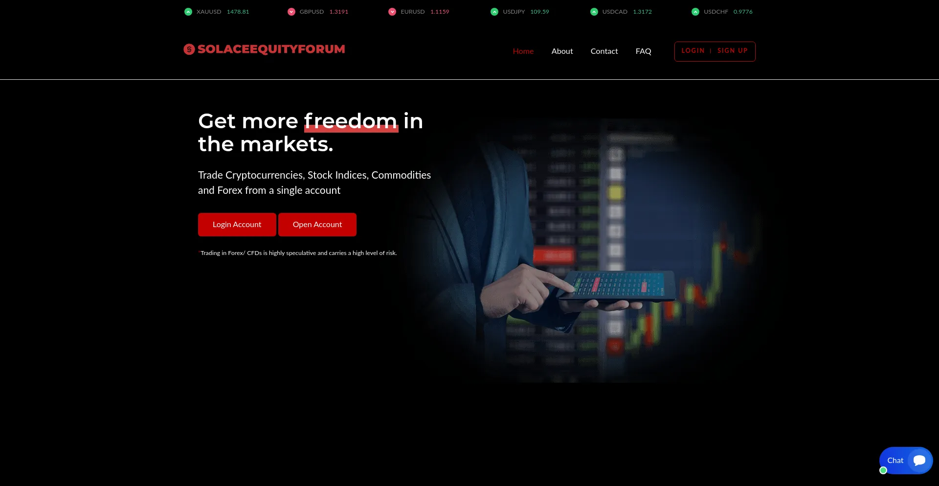 Website screenshot of Sol-equityforum.live