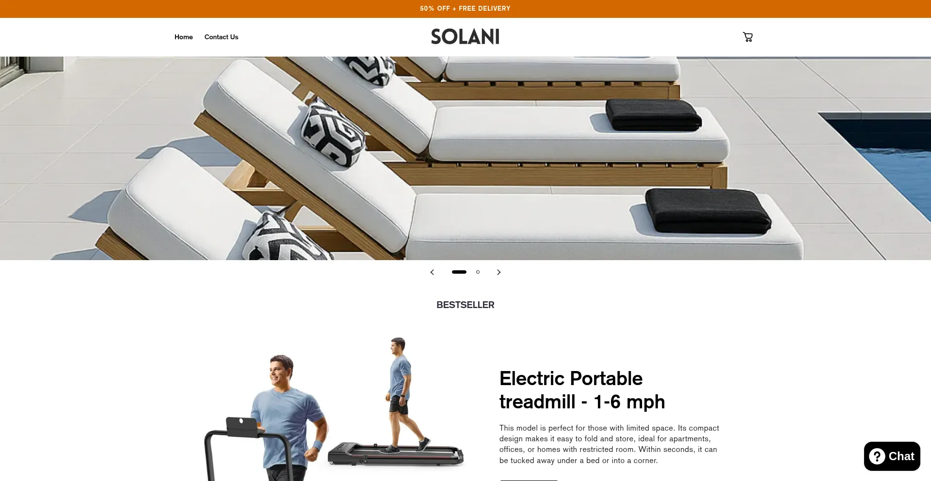 Website screenshot of Solani.shop