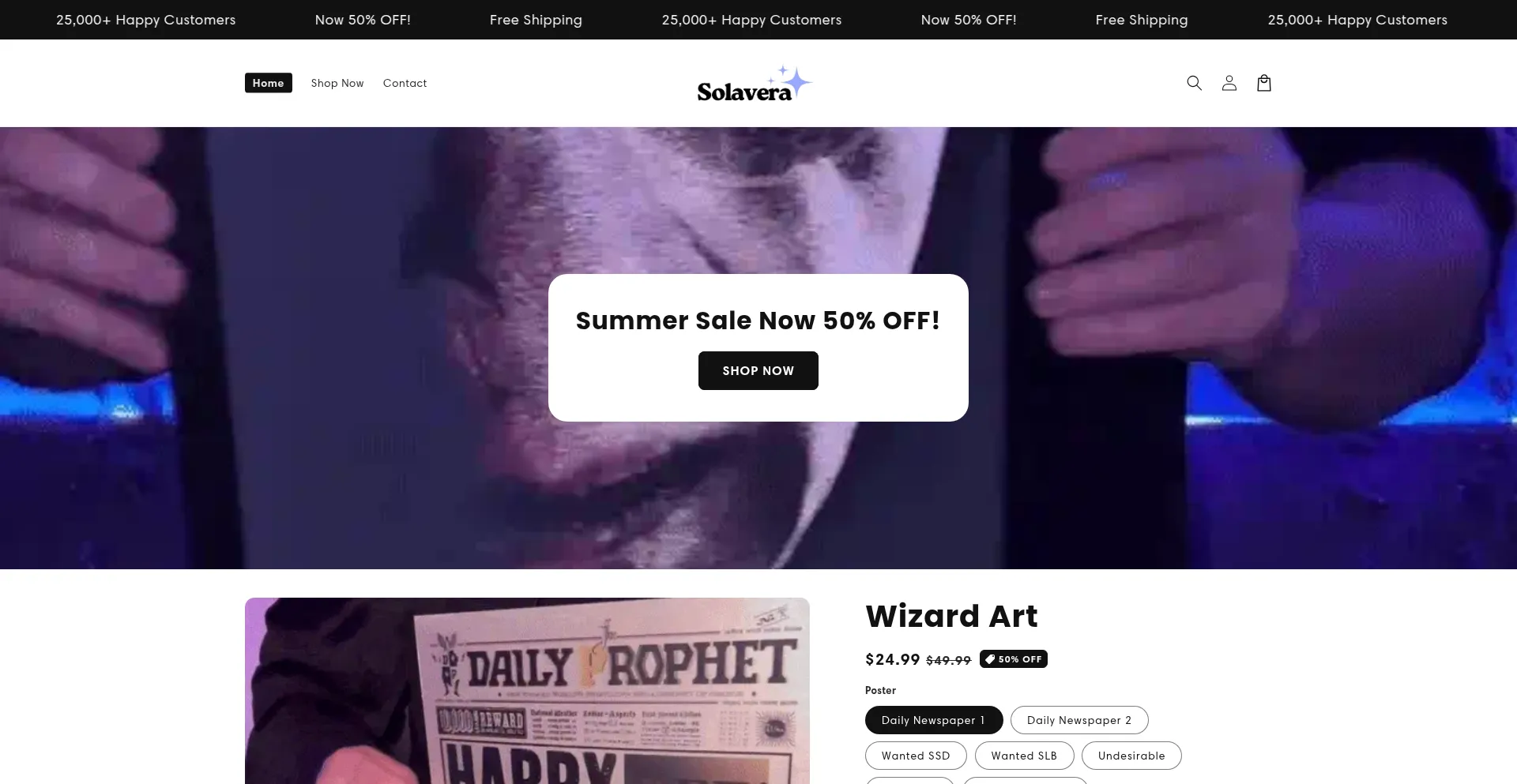 Website screenshot of Solaveraco.com