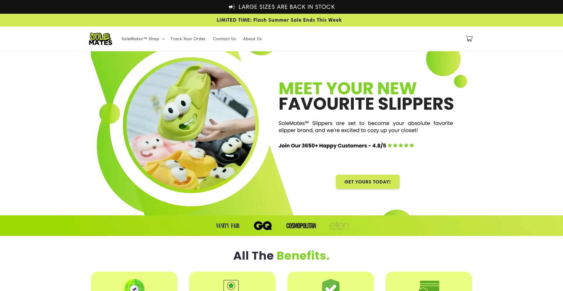 Website screenshot of Solemates-shop.com