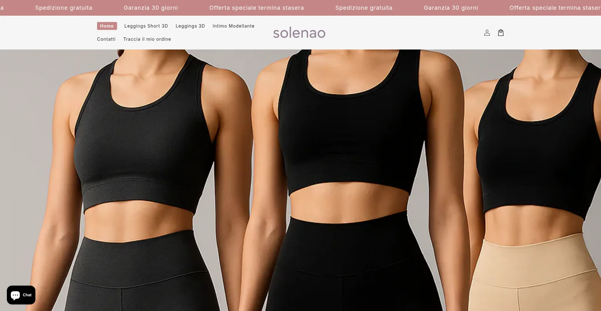 Website screenshot of Solenao.com