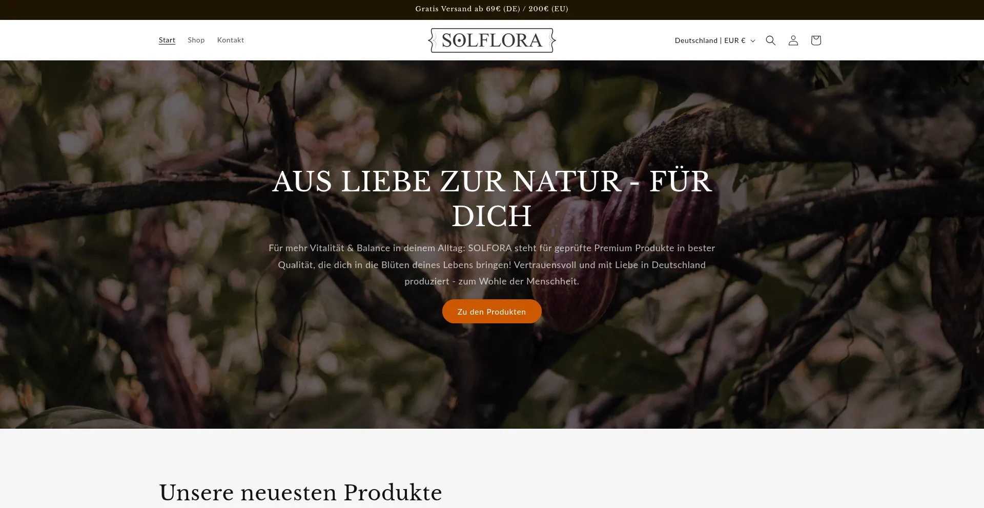 Solflora.de Screenshot