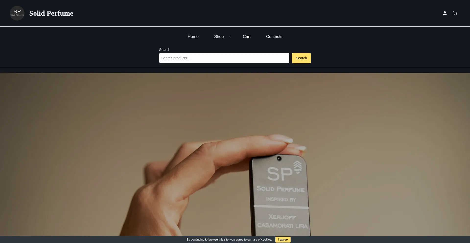 Website screenshot of Solid-perfume.com