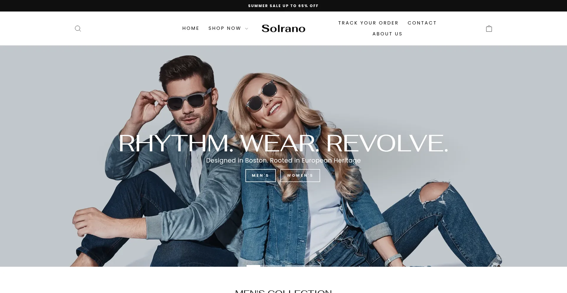 Website screenshot of Solrano.com
