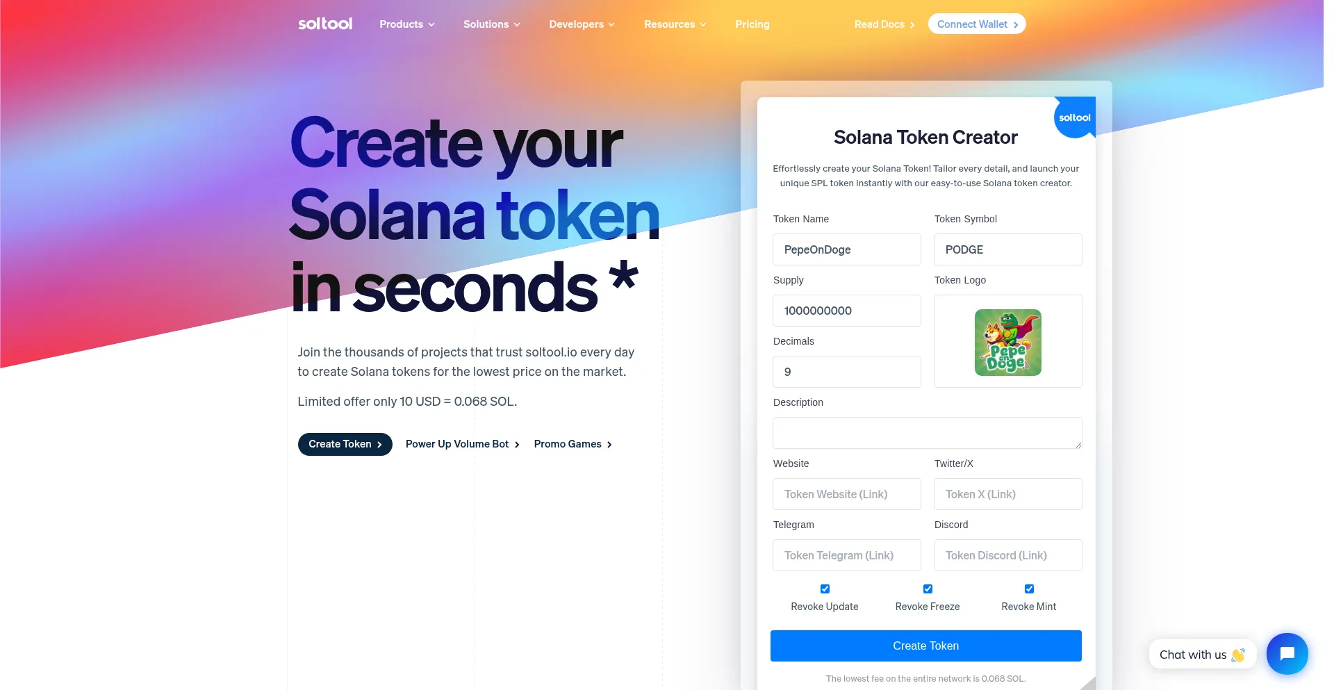 Soltool.io Screenshot
