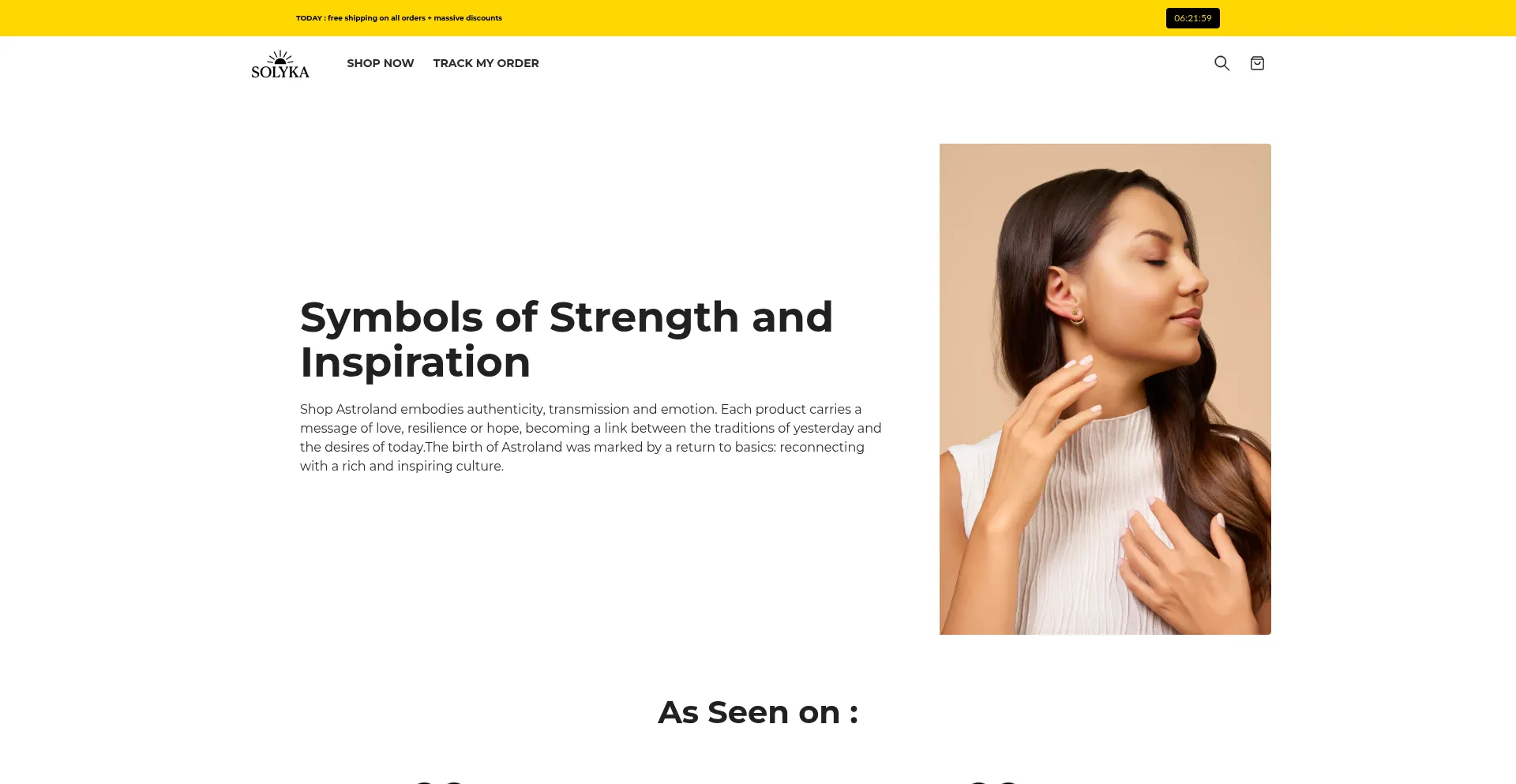 Website screenshot of Solyka.com