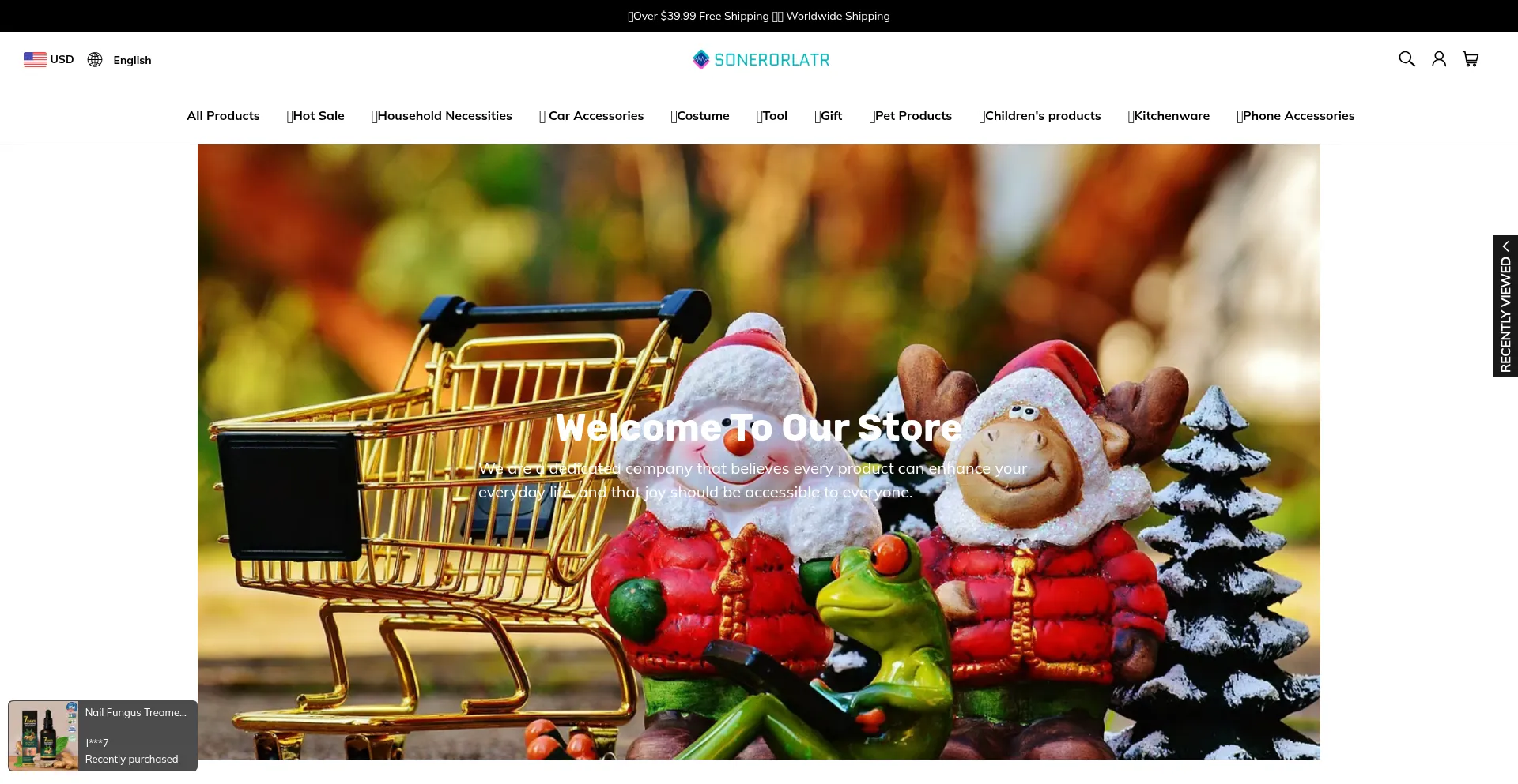 Website screenshot of Sonerorlatr.com