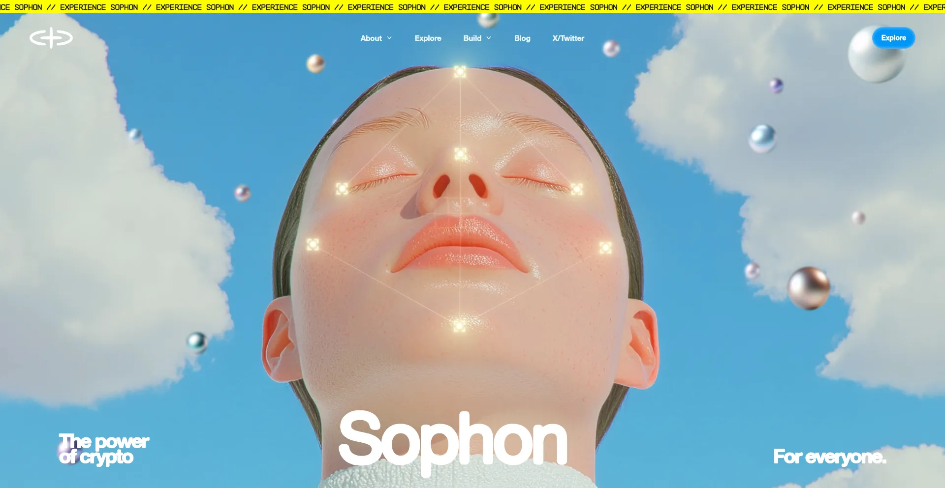 Website screenshot of Sophon.xyz