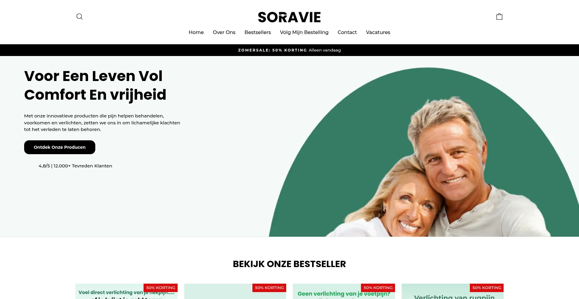 Website screenshot of Soravie.nl