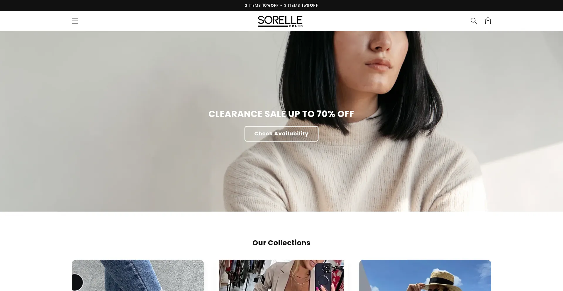 Website screenshot of Sorelle-melbourne.com