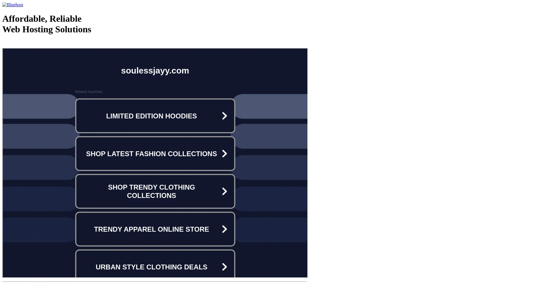 Website screenshot of Soulessjayy.com
