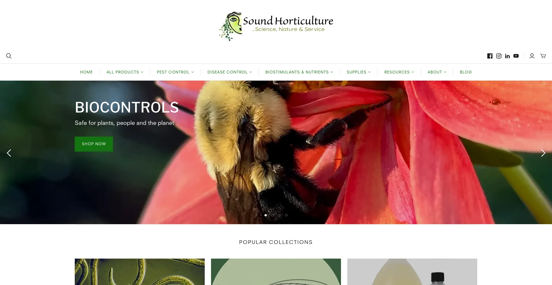 Website screenshot of Soundhorticulture.com