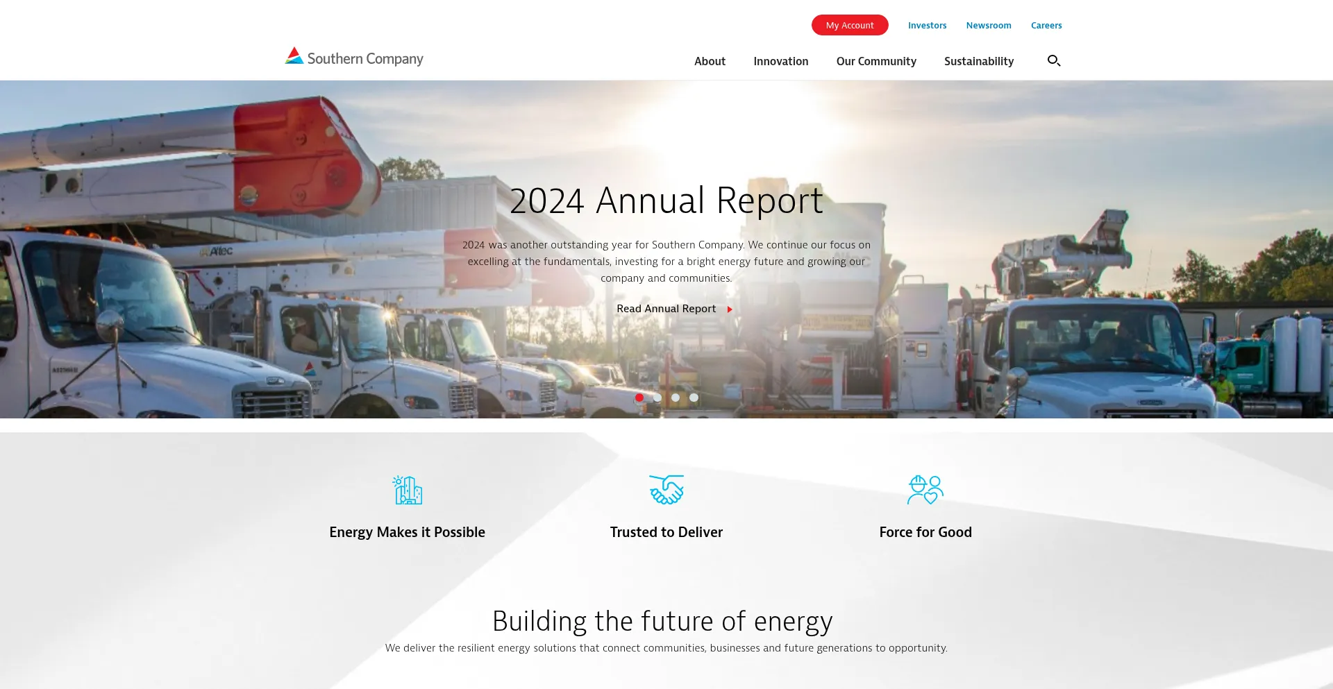 Website screenshot of Southerncompany.com