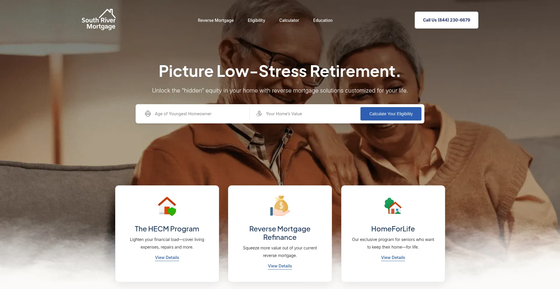 Website screenshot of Southrivermortgage.com