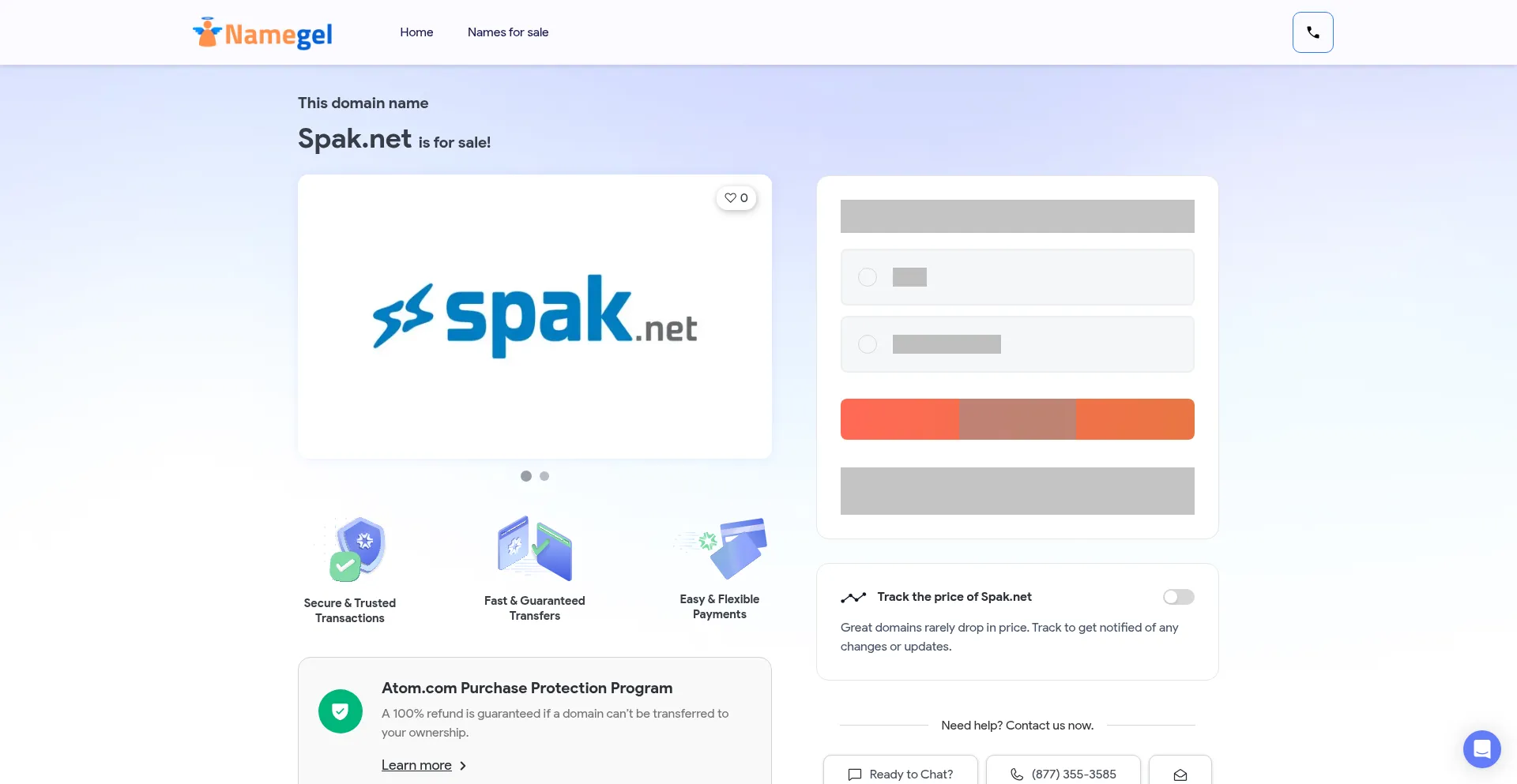 Website screenshot of Spak.net