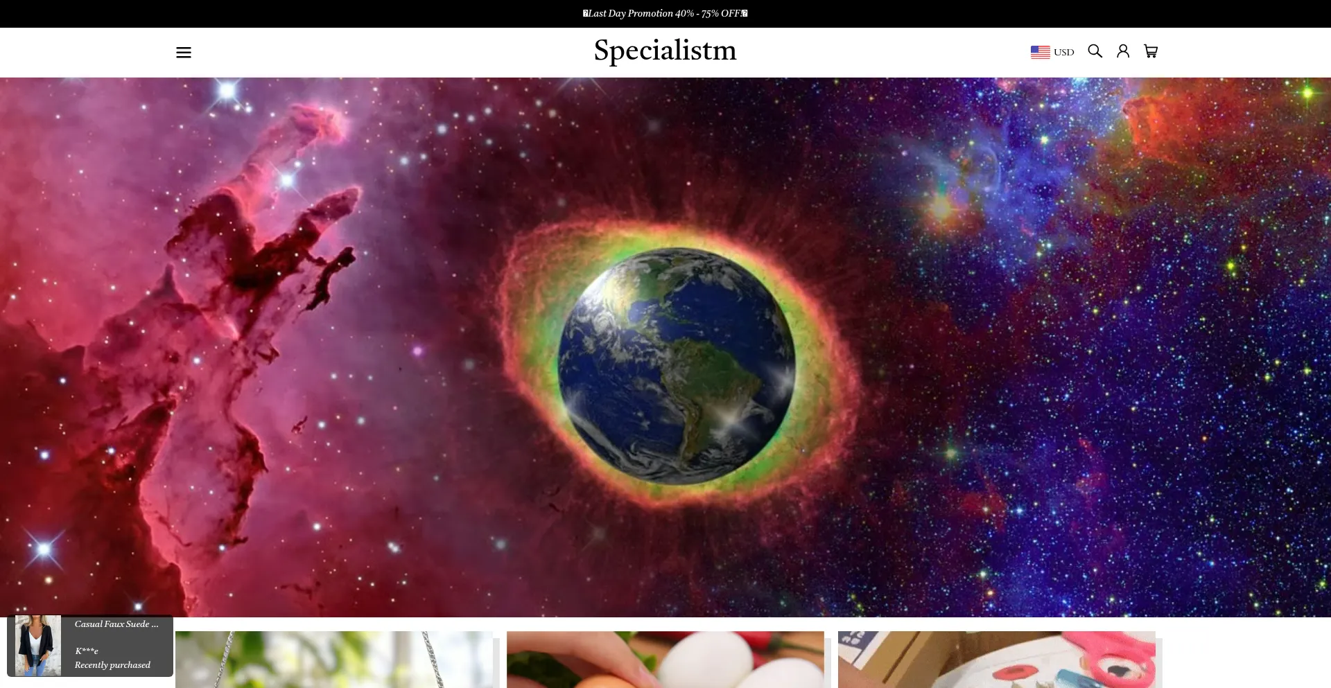 Website screenshot of Specialistm.com