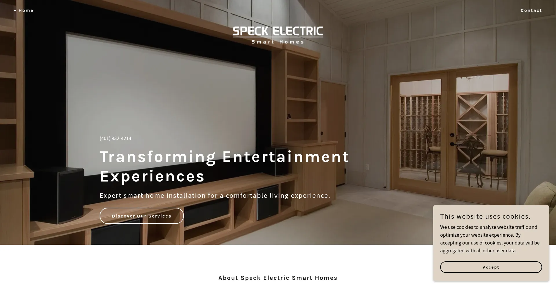 Website screenshot of Speck-electric.com