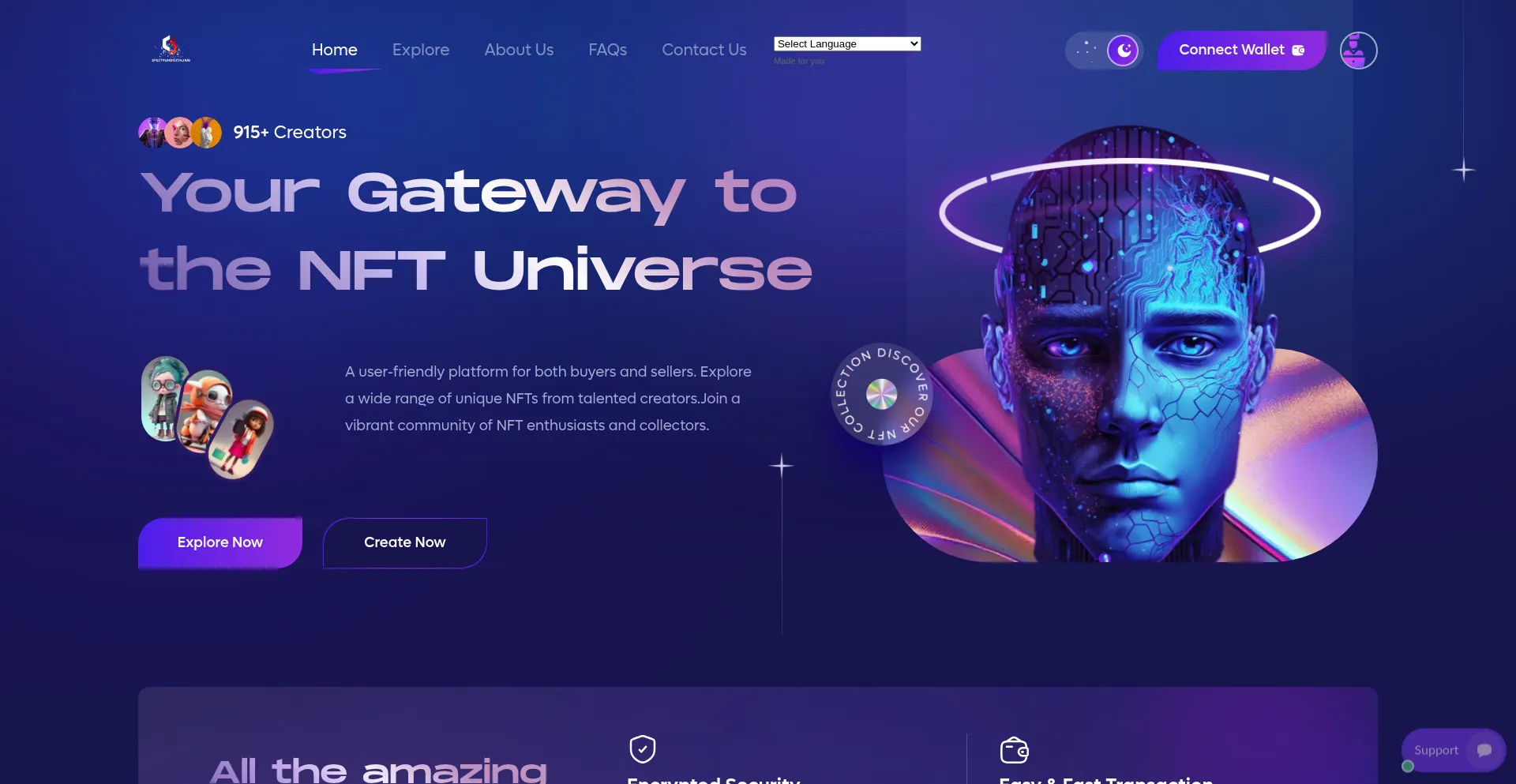 Website screenshot of Spectrumdigitalhub.com