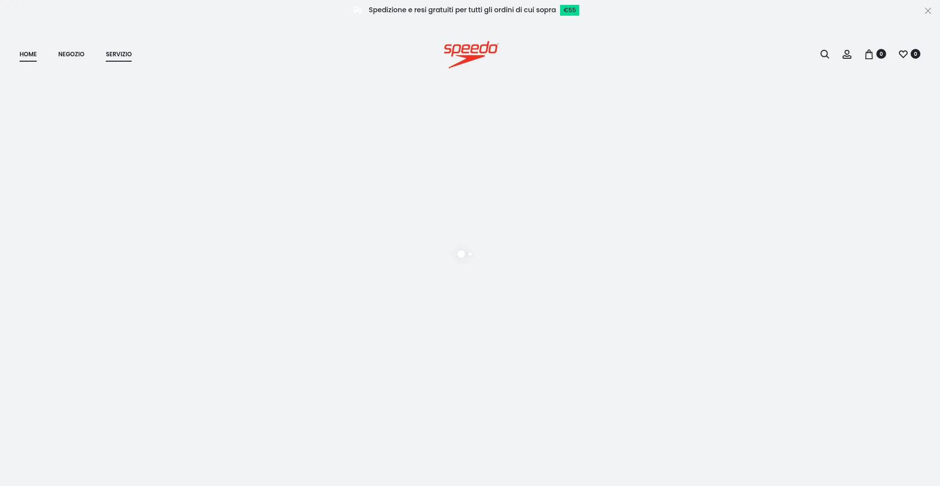 Website screenshot of Speedos.it