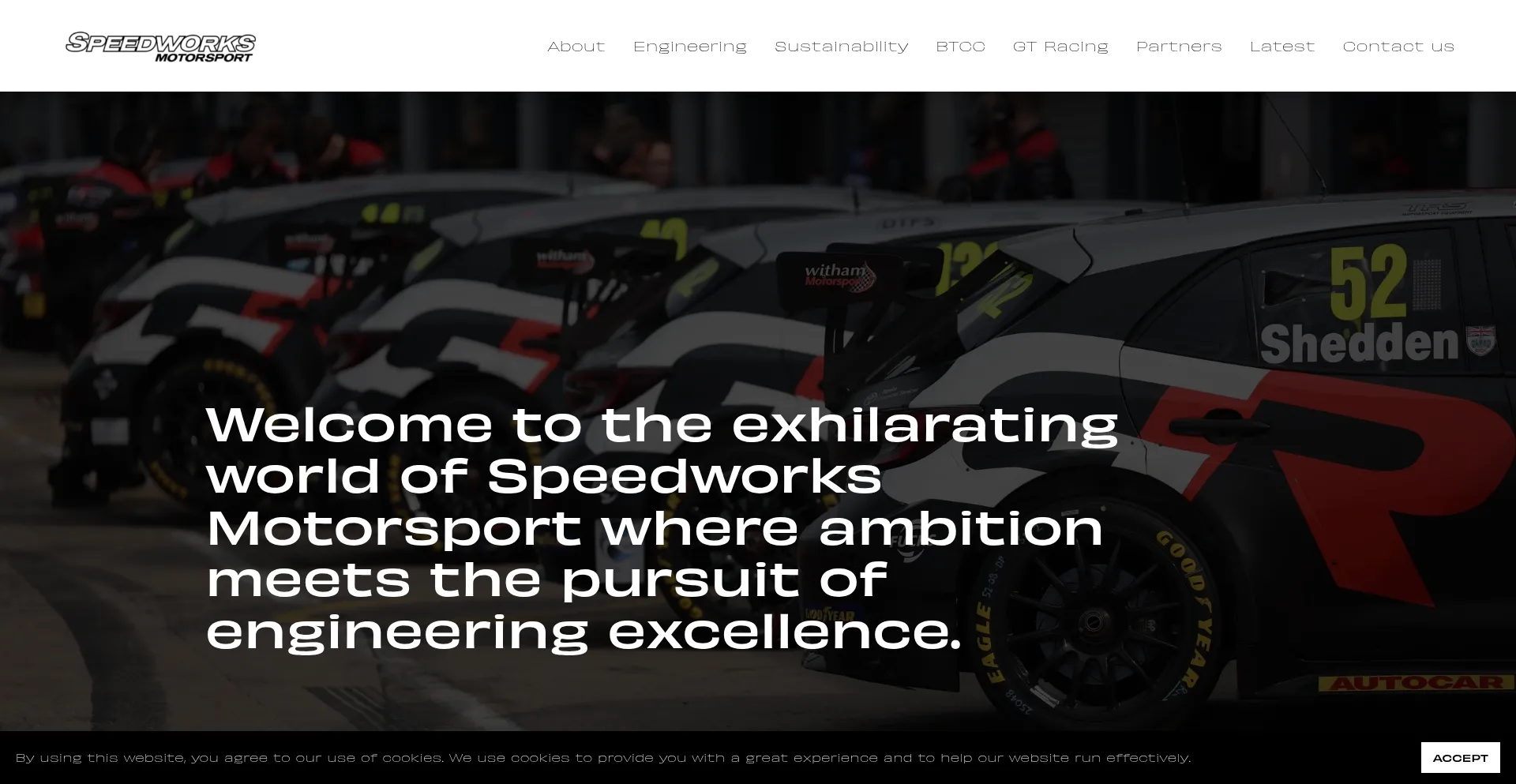 Website screenshot of Speedworksmotorsport.co.uk