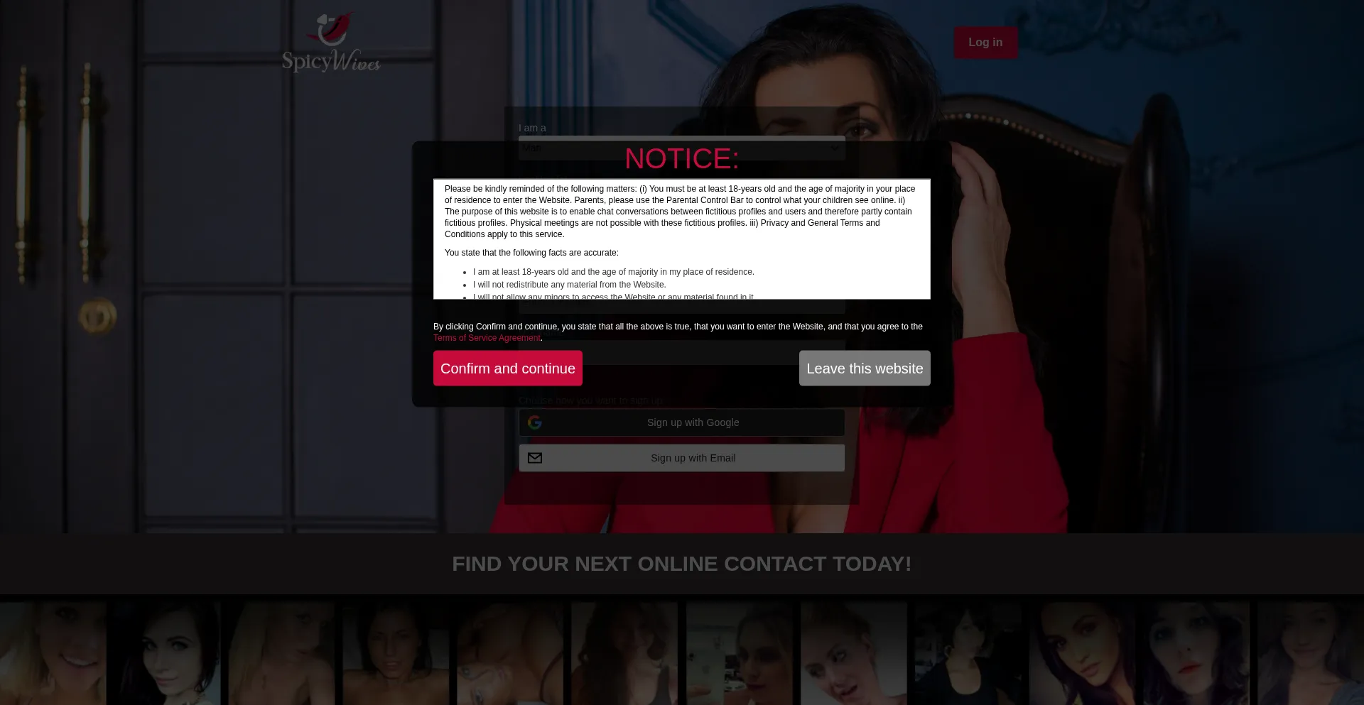 Spicywives.com Screenshot