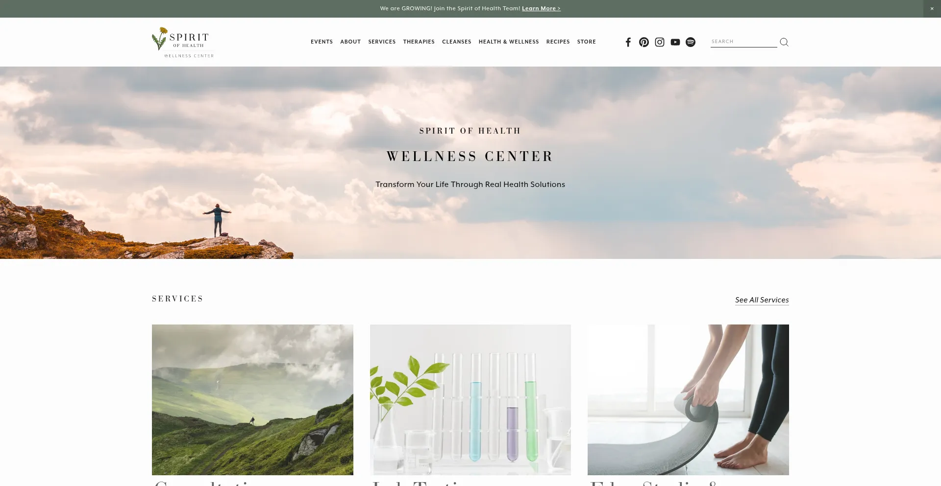 Spiritofhealthkc.com Screenshot