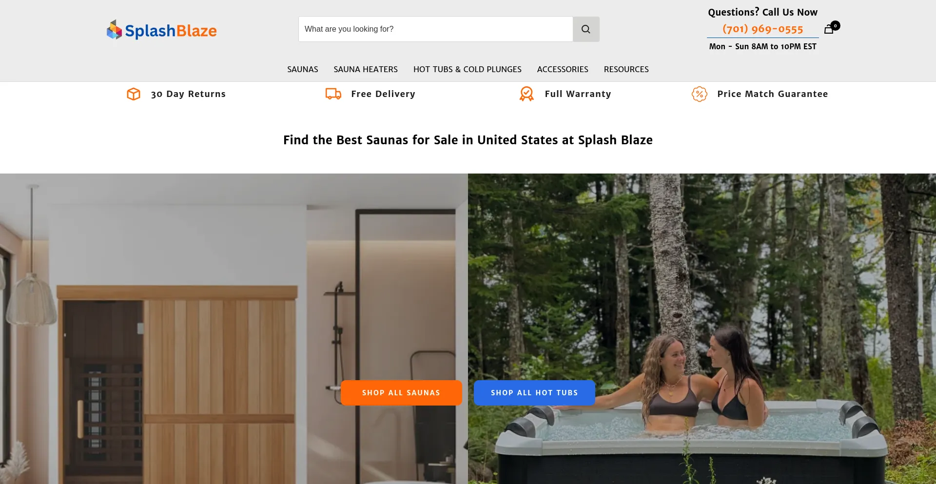 Website screenshot of Splashblaze.com
