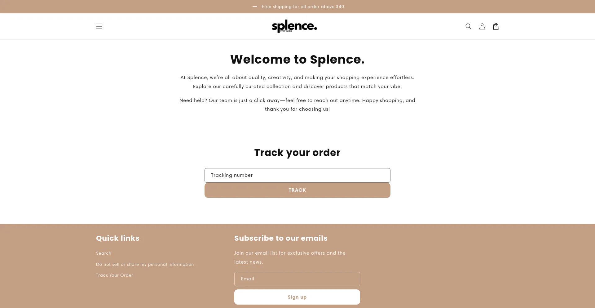 Website screenshot of Splence.com
