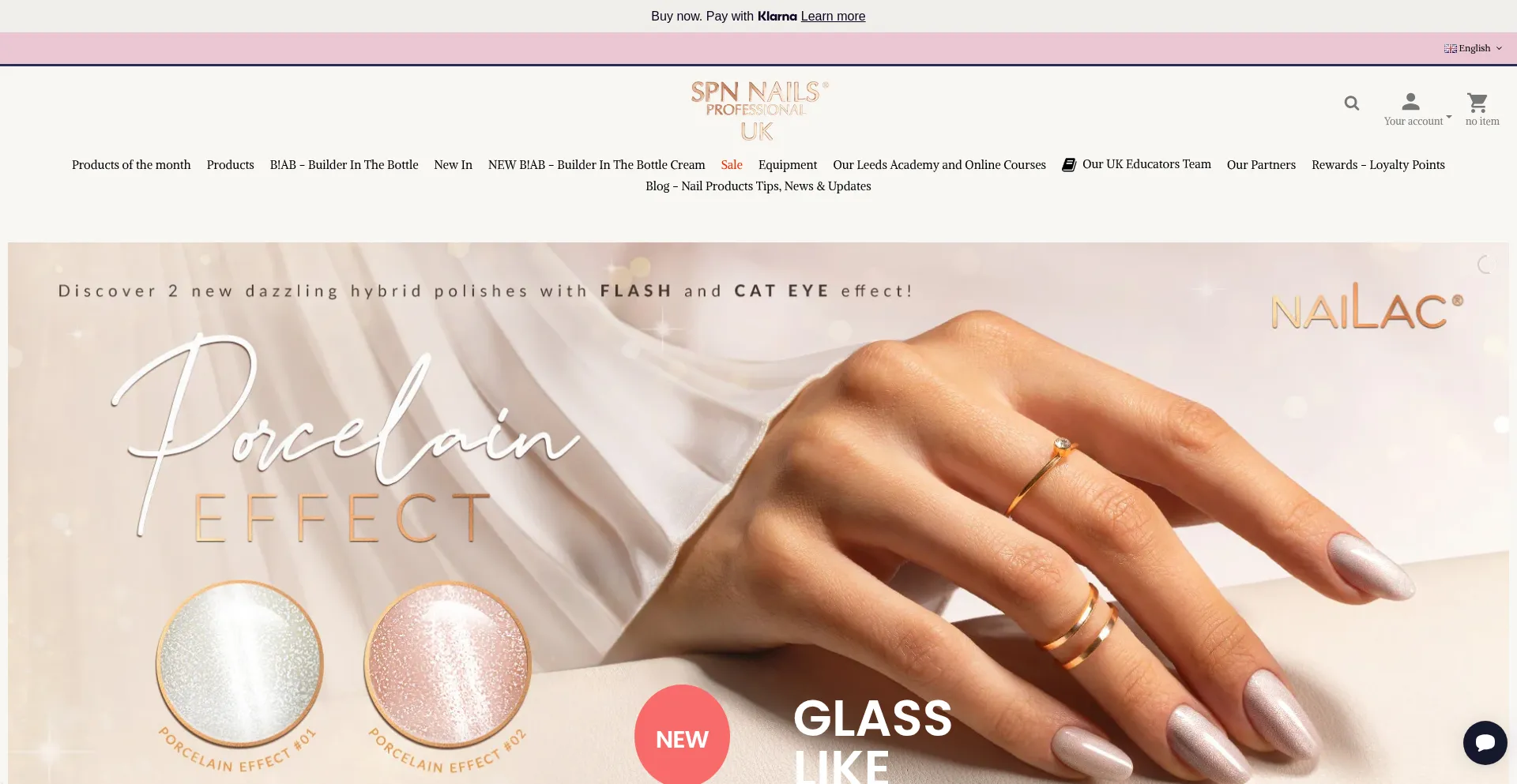 Website screenshot of Spnnails.co.uk