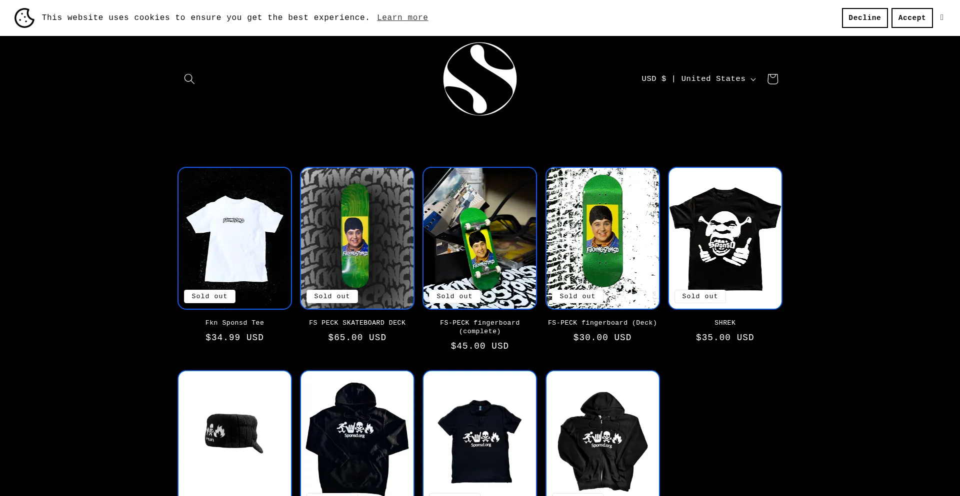 Website screenshot of Sponsd.org
