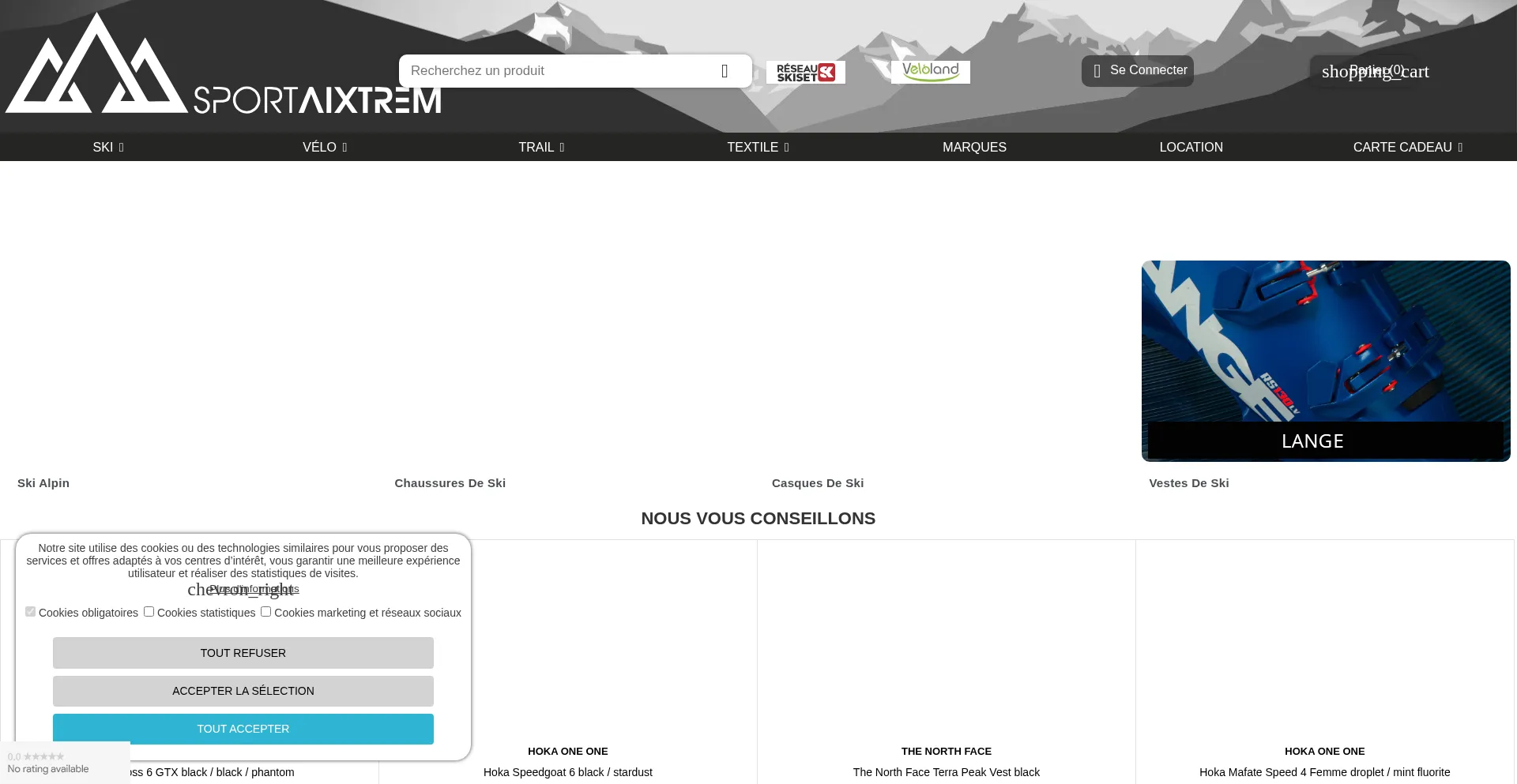 Website screenshot of Sportaixtrem.com