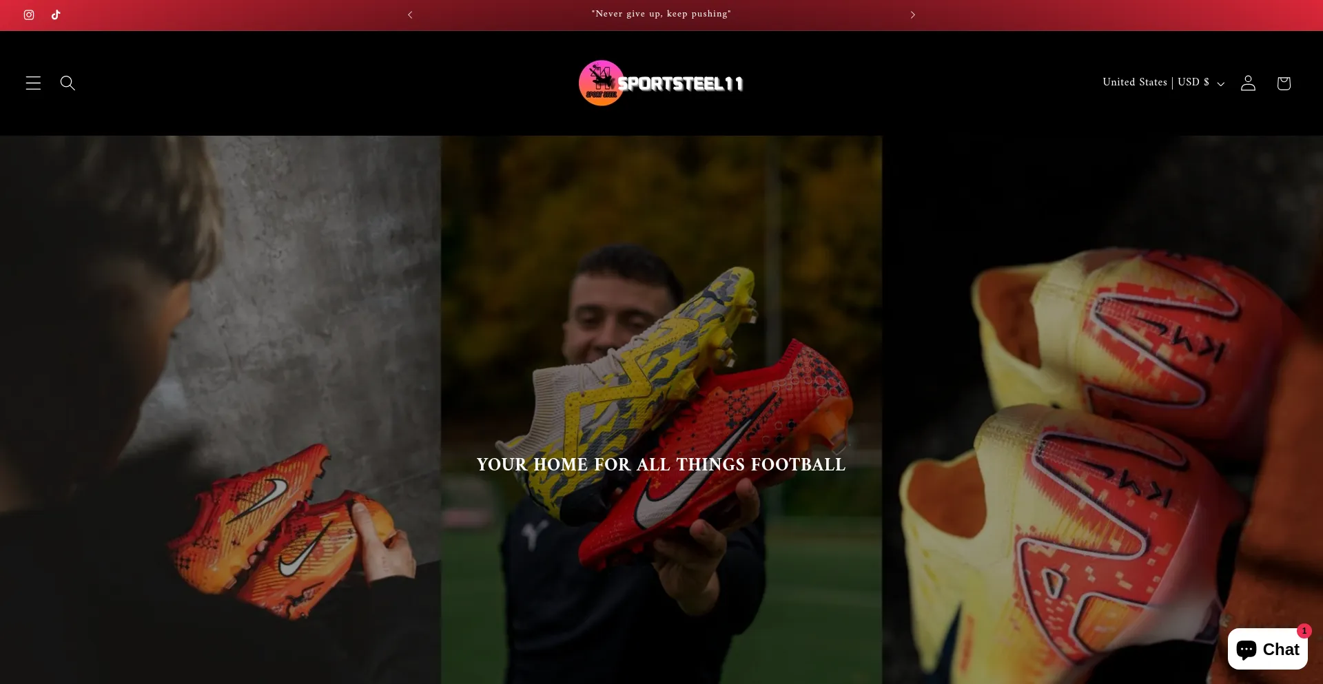 Website screenshot of Sportsteel11.com