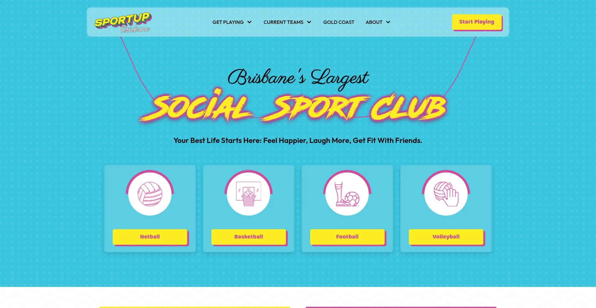 Website screenshot of Sportup.com.au