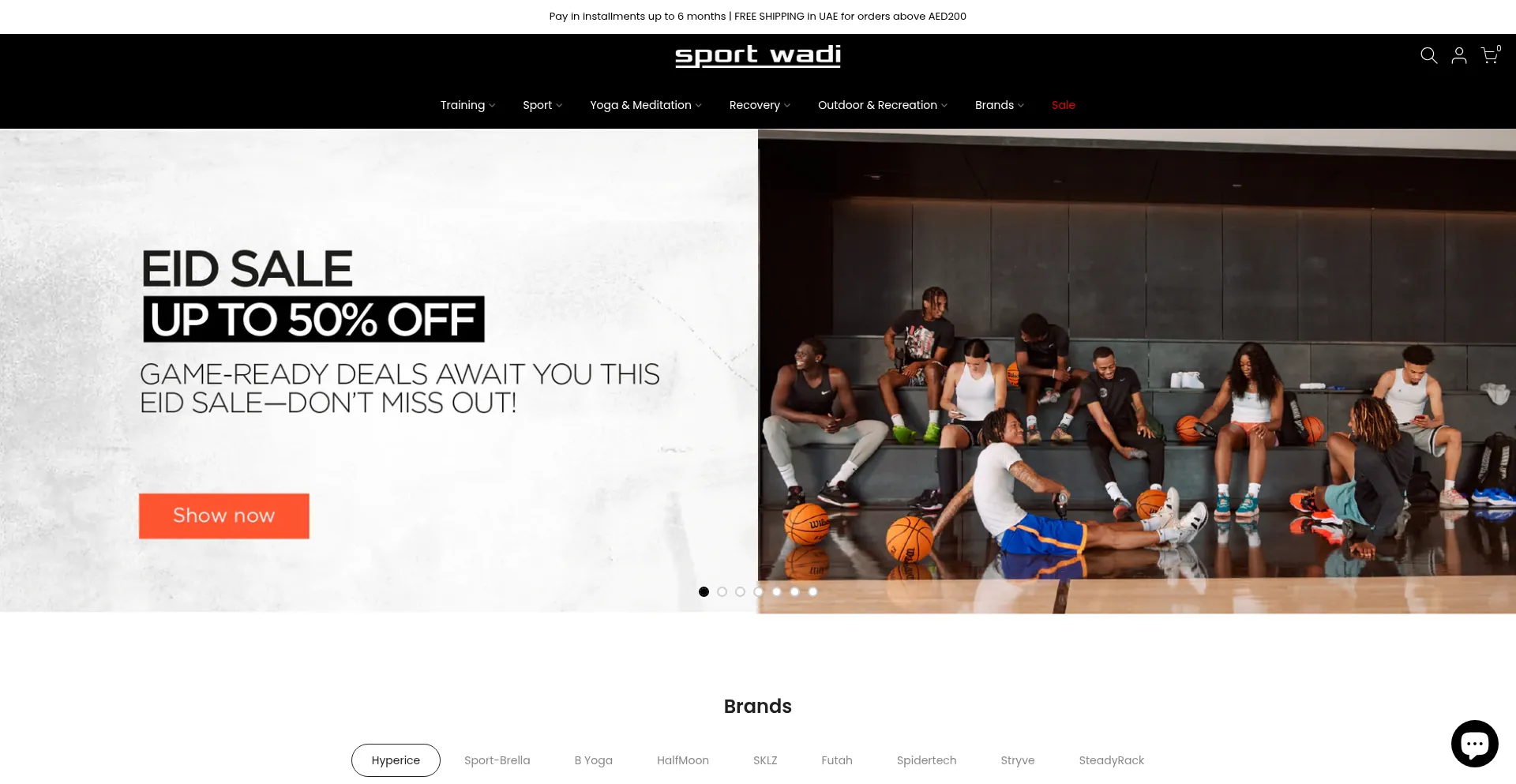 Website screenshot of Sportwadi.com