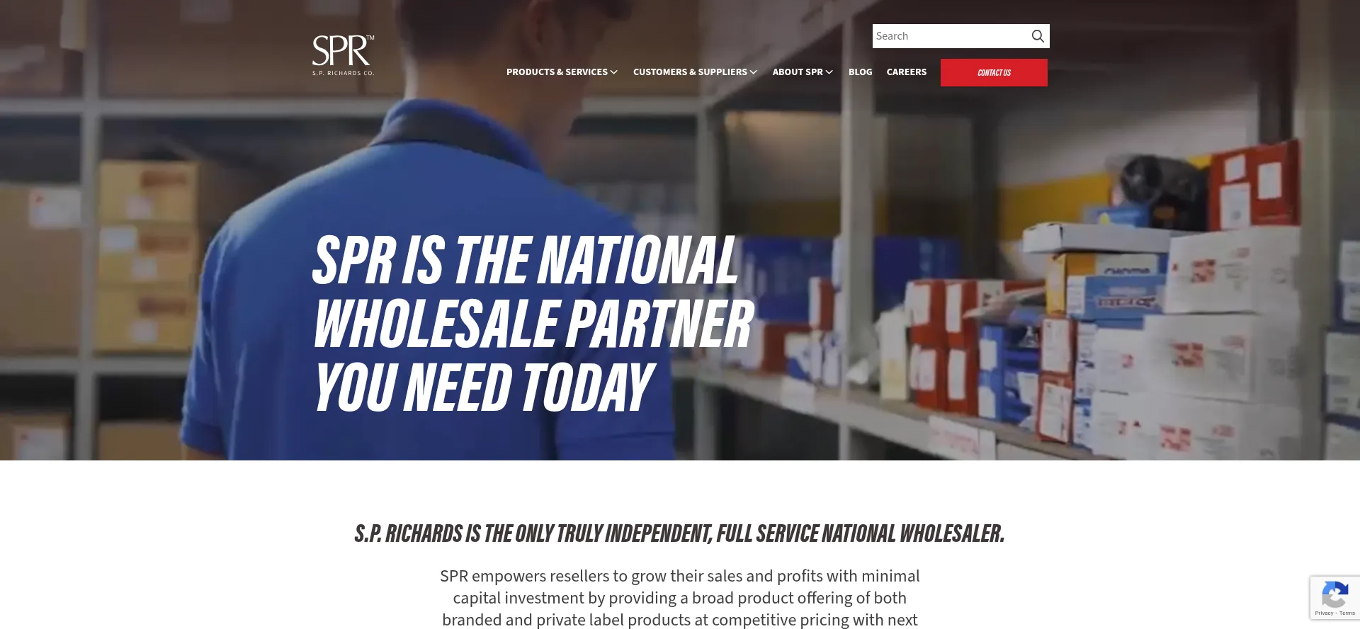 Website screenshot of Sprichards.com