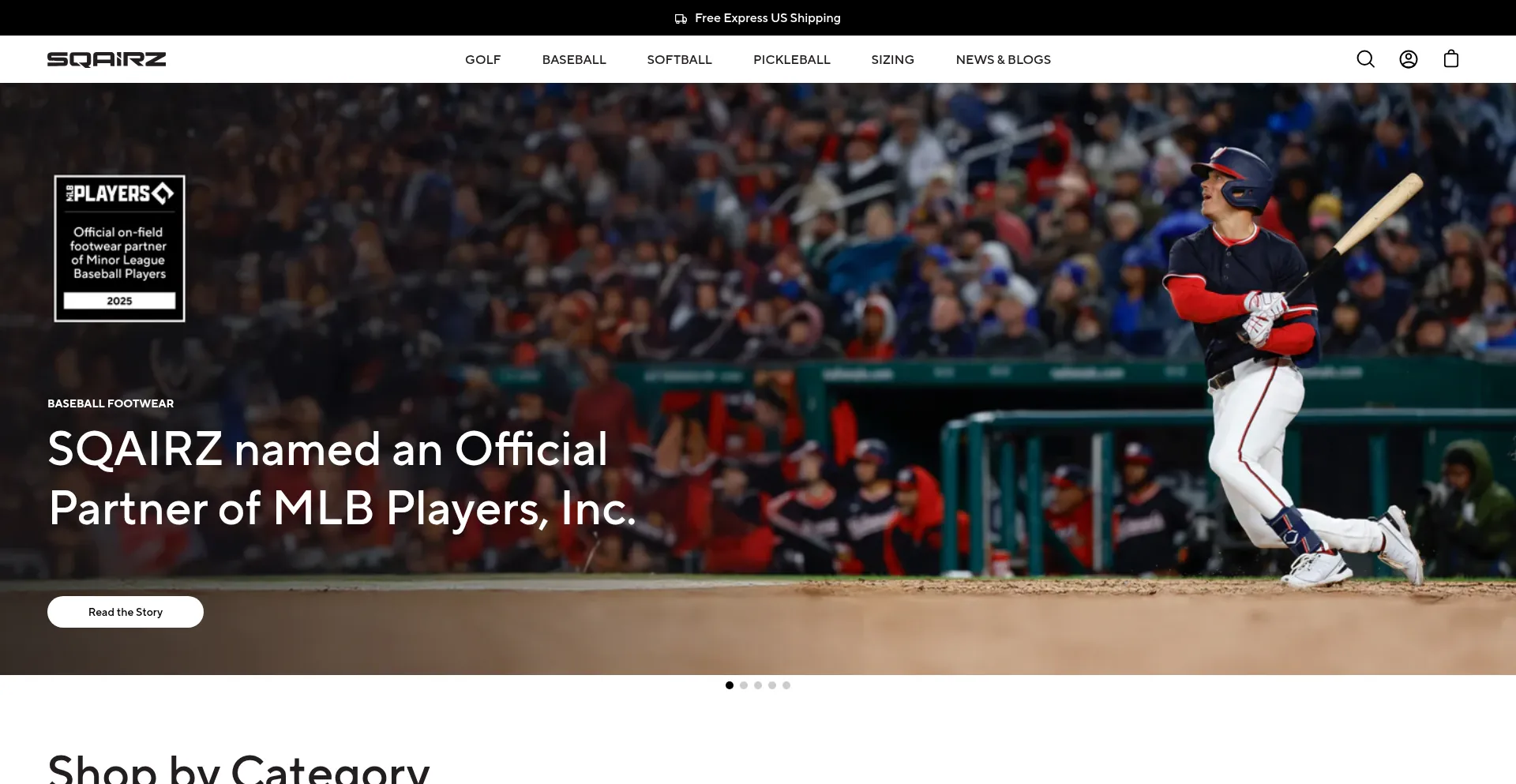 Website screenshot of Sqairz.com