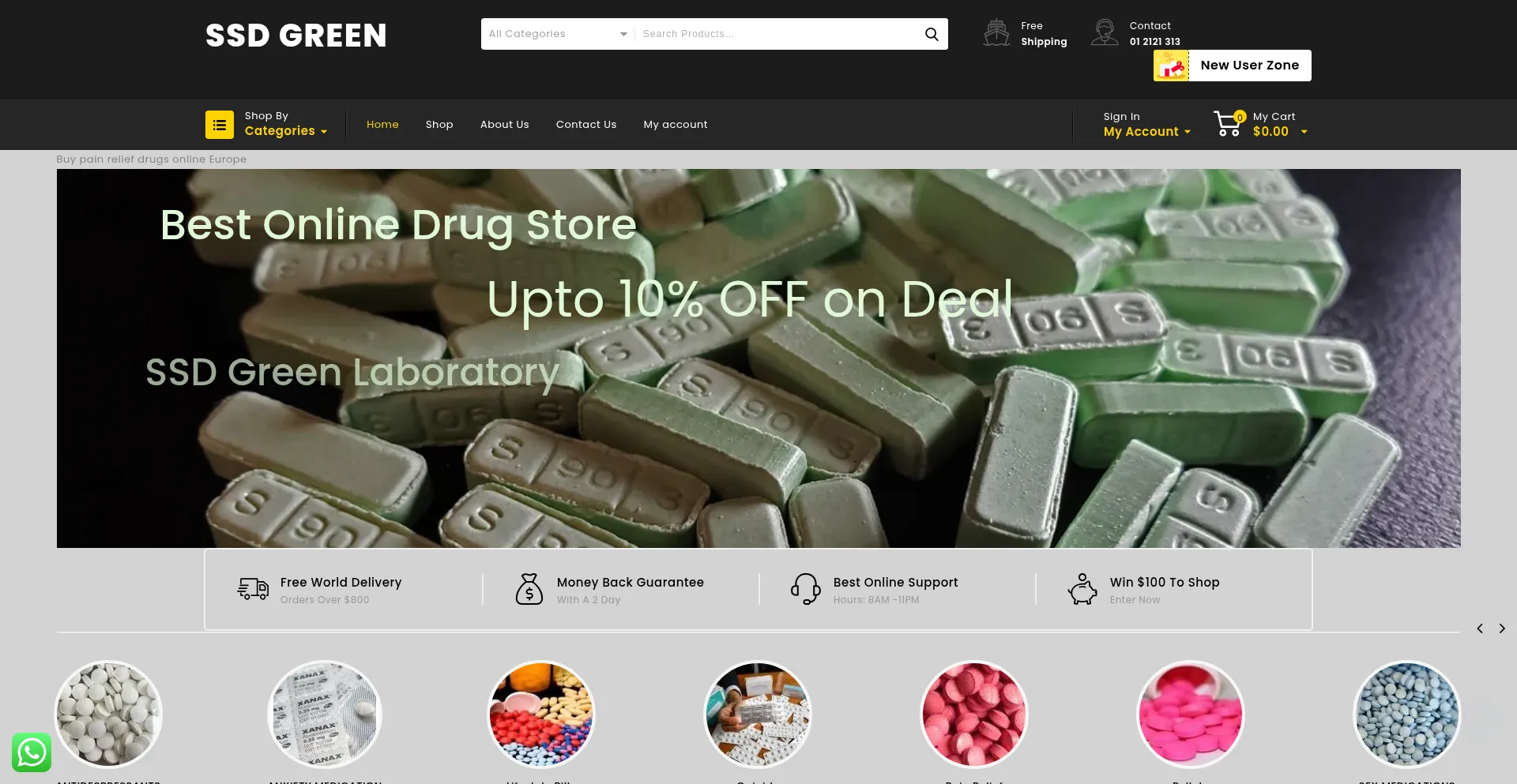 Website screenshot of Ssdgreenlab.com