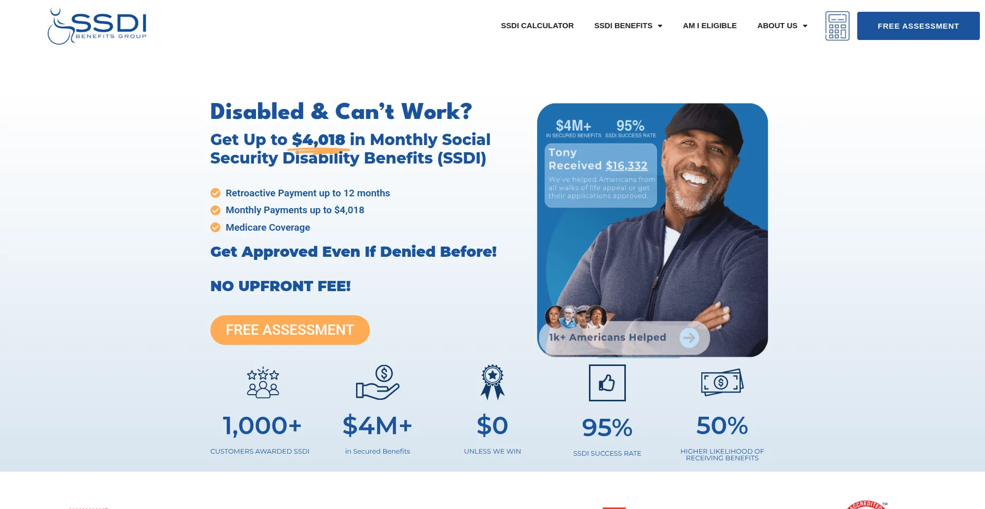Ssdibenefitsgroup.com Screenshot