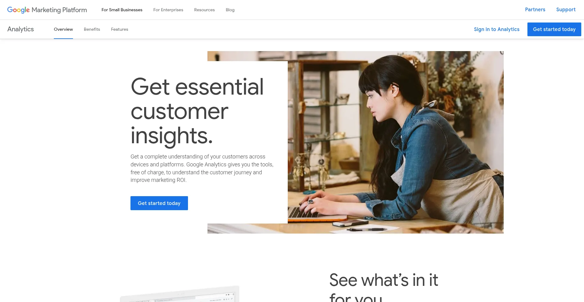 Website screenshot of Ssl.google-analytics.com