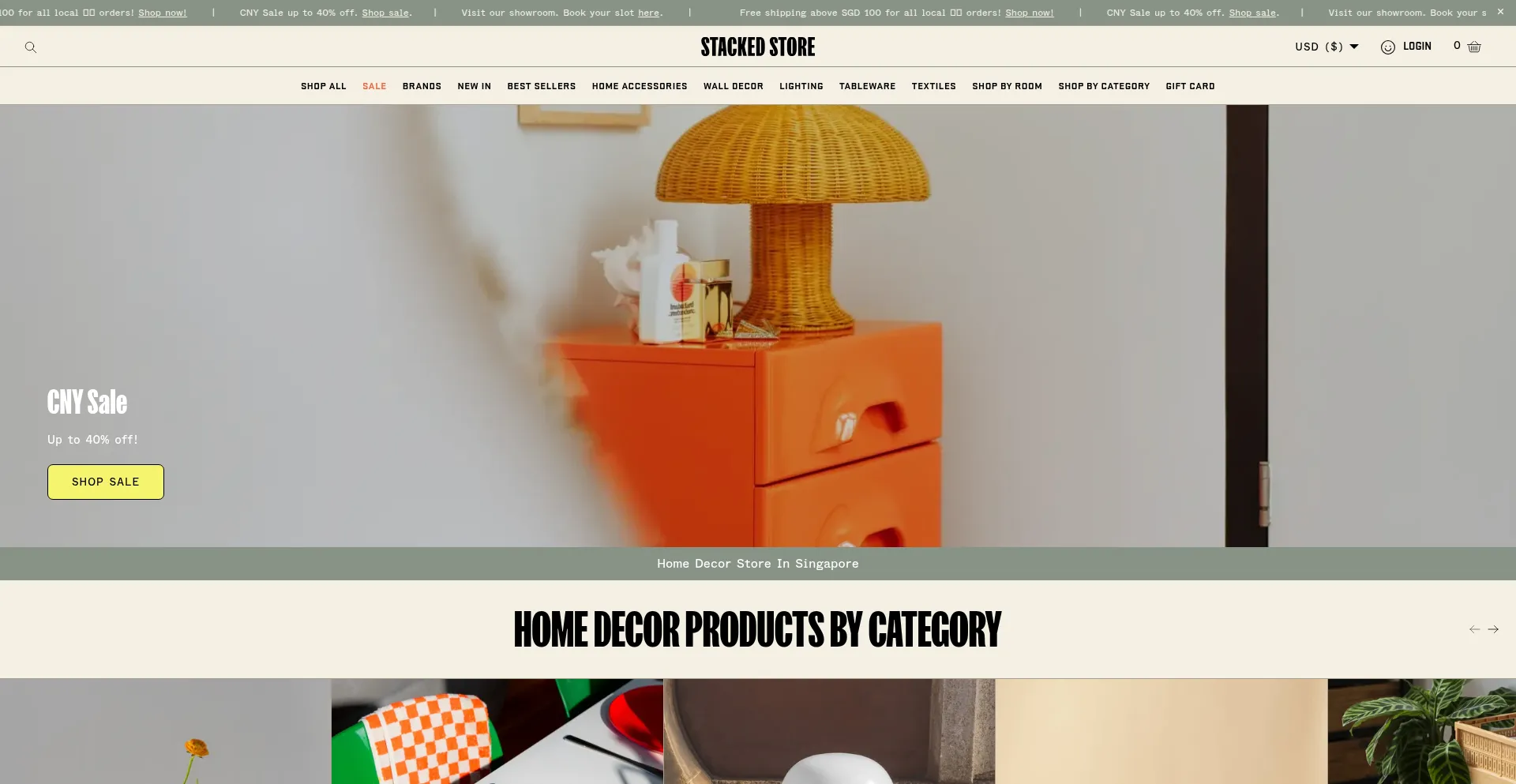 Website screenshot of Stackedstore.com