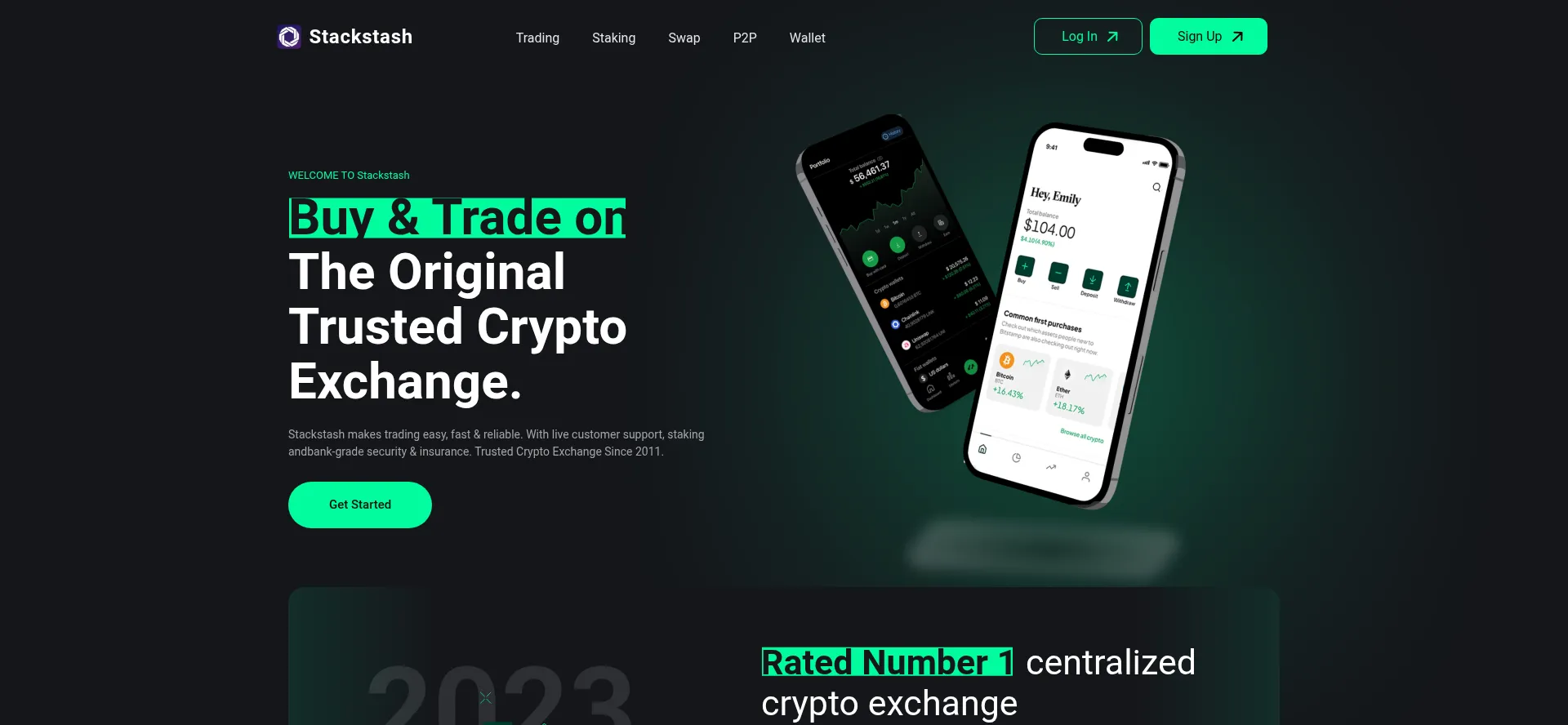 Website screenshot of Stackstash.co