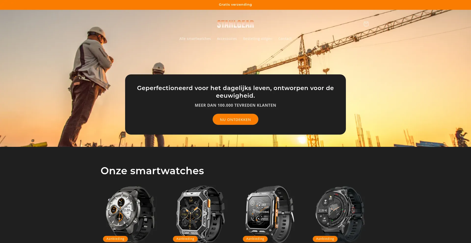 Website screenshot of Stahlgear.nl