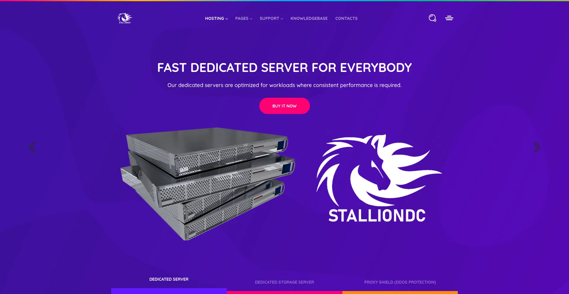 Website screenshot of Stalliondc.net