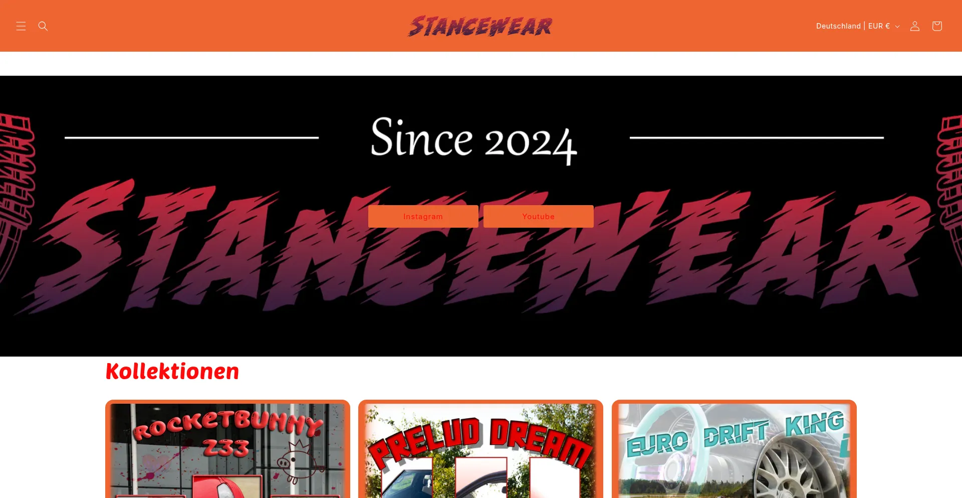 Website screenshot of Stancewear.shop